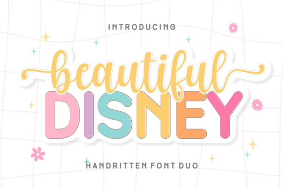 Beautiful Disney Duo: Where Typography Meets Timeless Elegance
