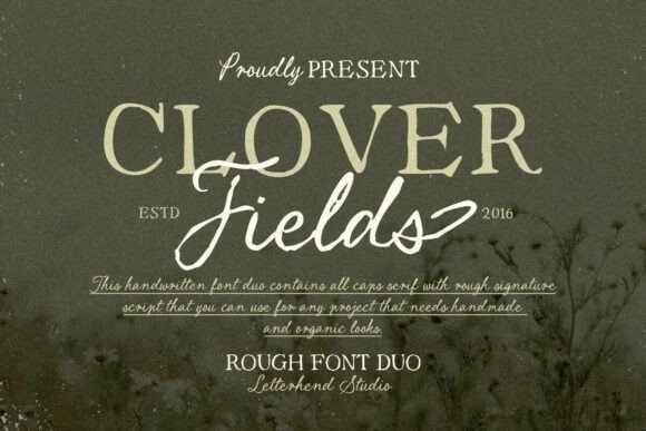 Clover Fields: A Rustic Serif & Script Duo