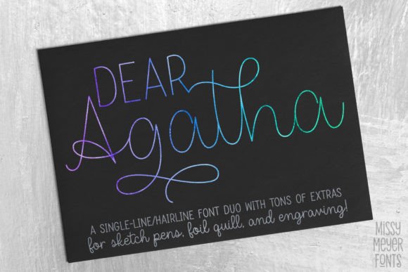 Dear Agatha Single Line: The Smart Choice for Precision Hand-Drawn Typography