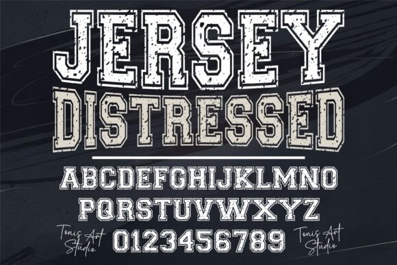 Jersey Distressed: The Go-To Font for Authentic Sports Branding