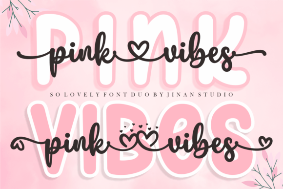 Pink Vibes Duo: A Romantic, Versatile Font Pair for Everyday Creativity