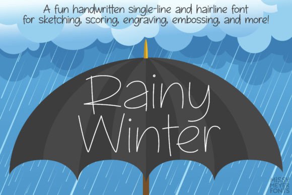 Rainy Winter Single Line: A Handwritten Font Built for Flexibility and Global Use
