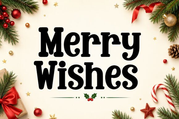 Say Hello to Merry Wishes: The Christmas Display Font That Delivers Instant Holiday Magic