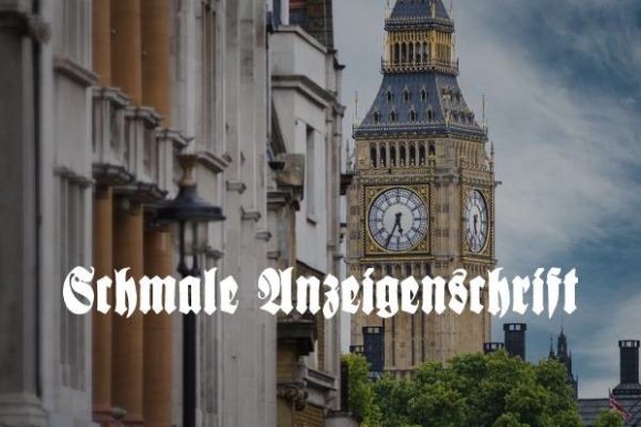 Schmale Anzeigenschrift