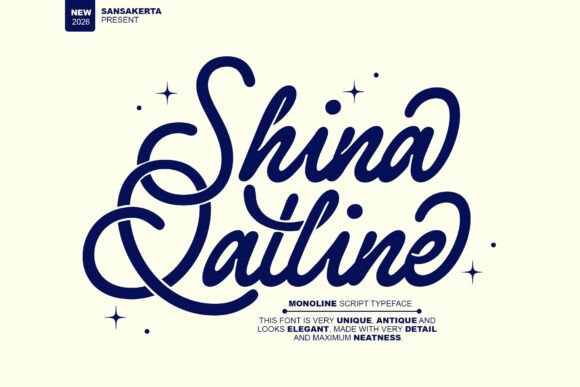 Shina Qatline: The Elegant Monoline Script That Bridges Vintage Charm and Modern Sophistication