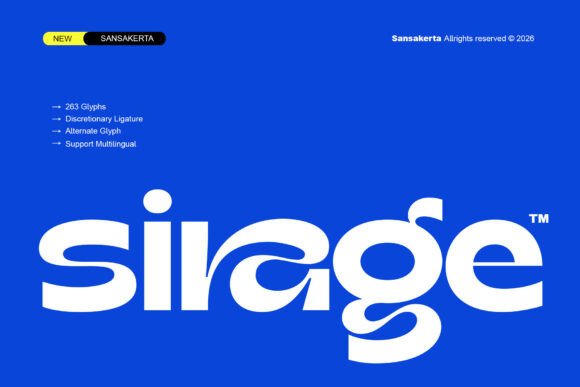 Sirage: A Bold, Expressive Display Font for Modern Design Projects