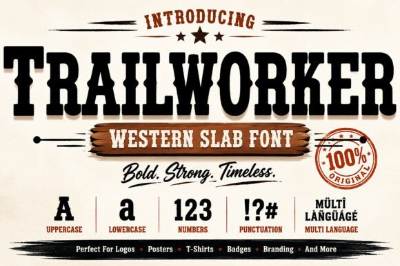 Trailworker: The Bold, Authentic Font That Builds Western Identity